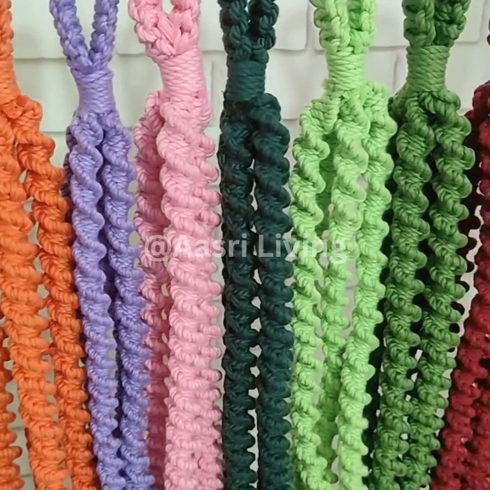 Thumbnail: Aasri Living Spiral Macrame Plant Hanger Set Video