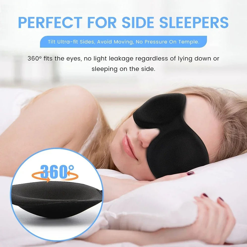 Thumbnail: 3D Sleep Mask Blindfold Sleeping Aid Soft Memory Foam Eye mask for Sleeping Trav