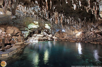 Explore the naturally illuminated Hinagdanan Cave and its clear subterranean pool. Secure your Bohol Panglao private tour package with Pearl Horizon Travel.