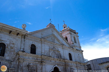 Admire the historic stone facade of Basilica de Santo Nino. Reserve your Cebu private pilgrimage tour package to see this holy site with Pearl Horizon Travel.