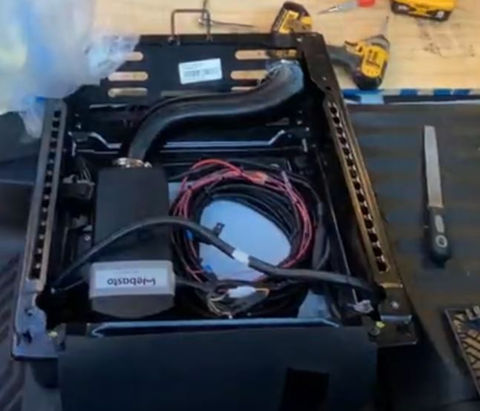 heater installation in a camper van