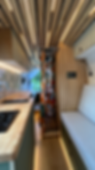 Custom van build with extendable shower space