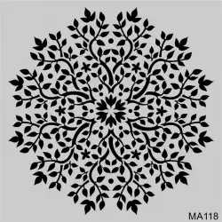 Deco Star Stencil Mandala Φύλλα 30x30cm