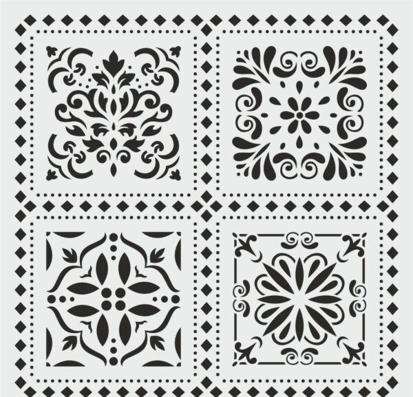 Stencil Tiles B 50x50 cm