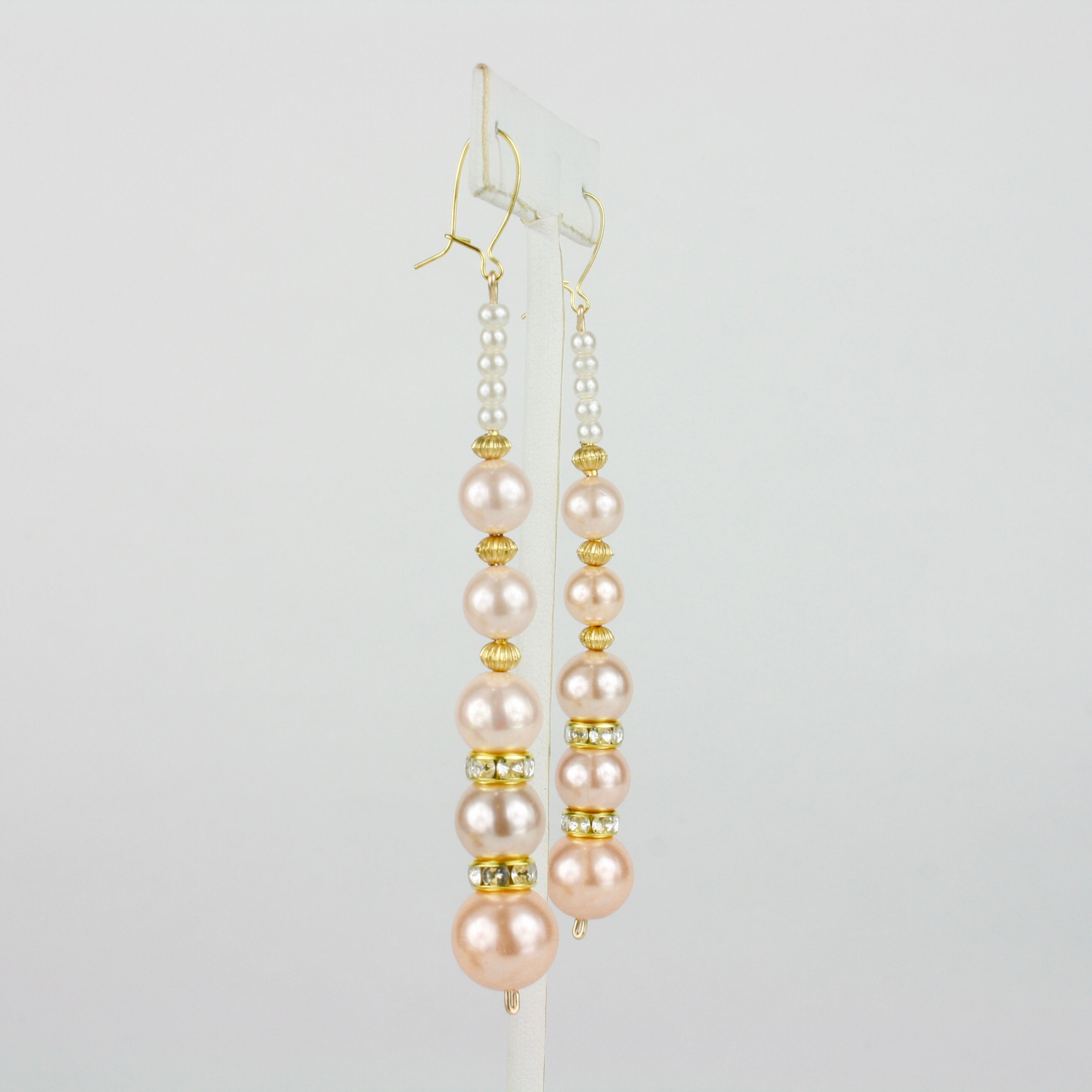 Pink Pearl Drop Earrings