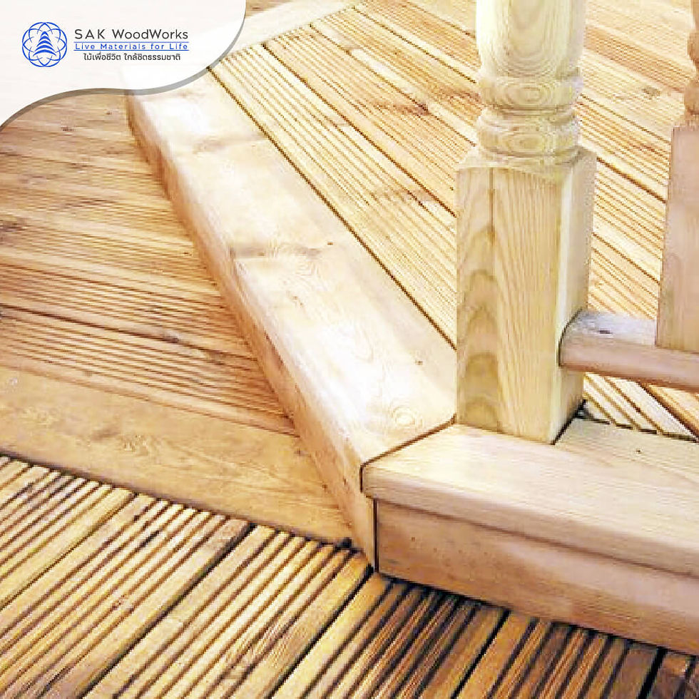 Thumbnail: ไม้พื้นสนรัสเซีย เซาะร่อง กันลื่น (Groove Decking) ขนาด 2.8ซม. × 9.6ซม. × 3เมตร