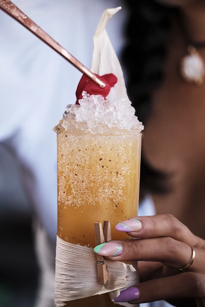 Each cocktail at Tamara Beach Club is a sensory experience