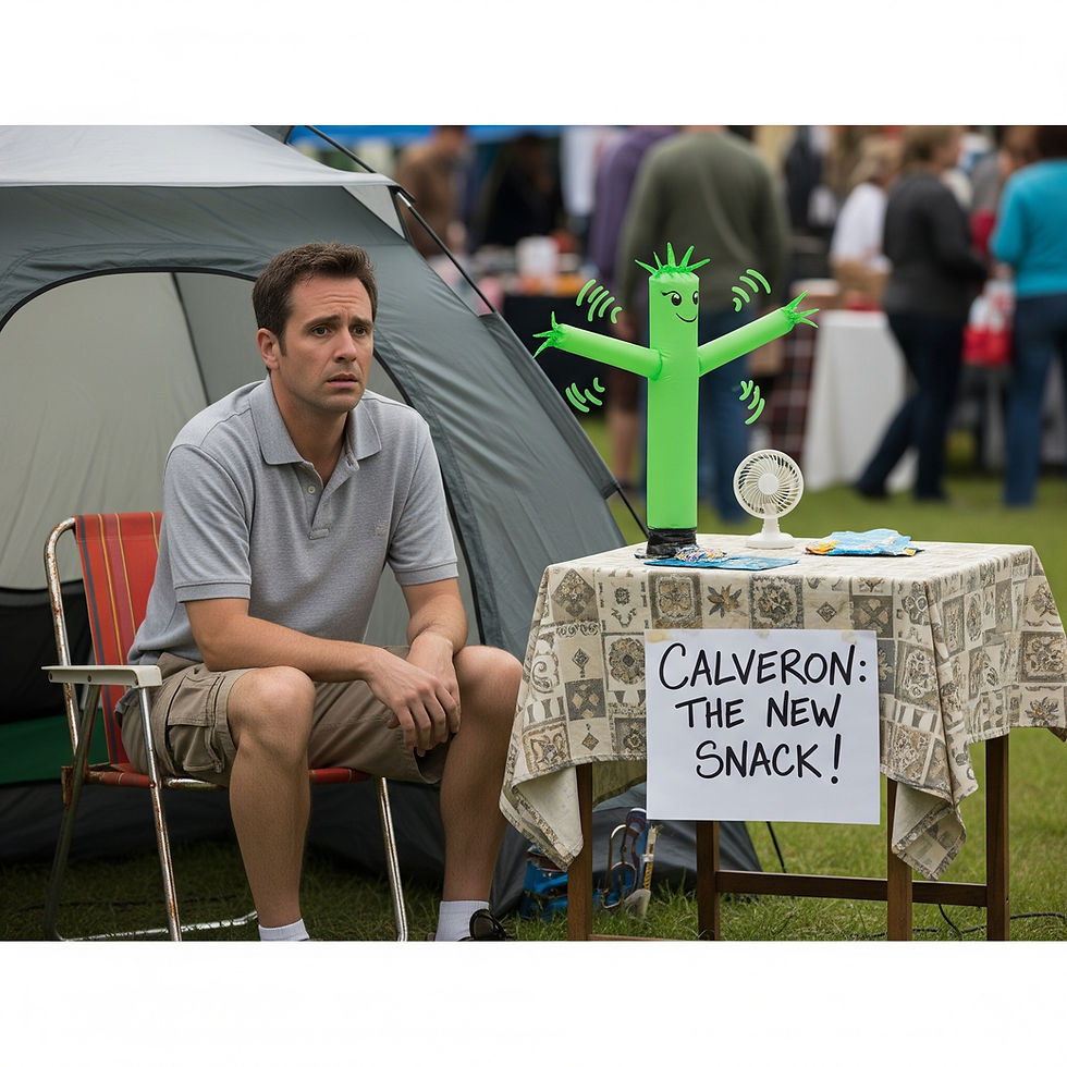Then, you see him. The guy with the single folding chair, just sitting there. He’s not selling anything. He’s just... sitting.