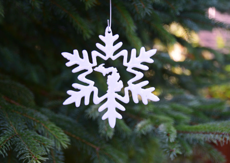 Thumbnail: Michigan Snowflake Ornament (Style 2)