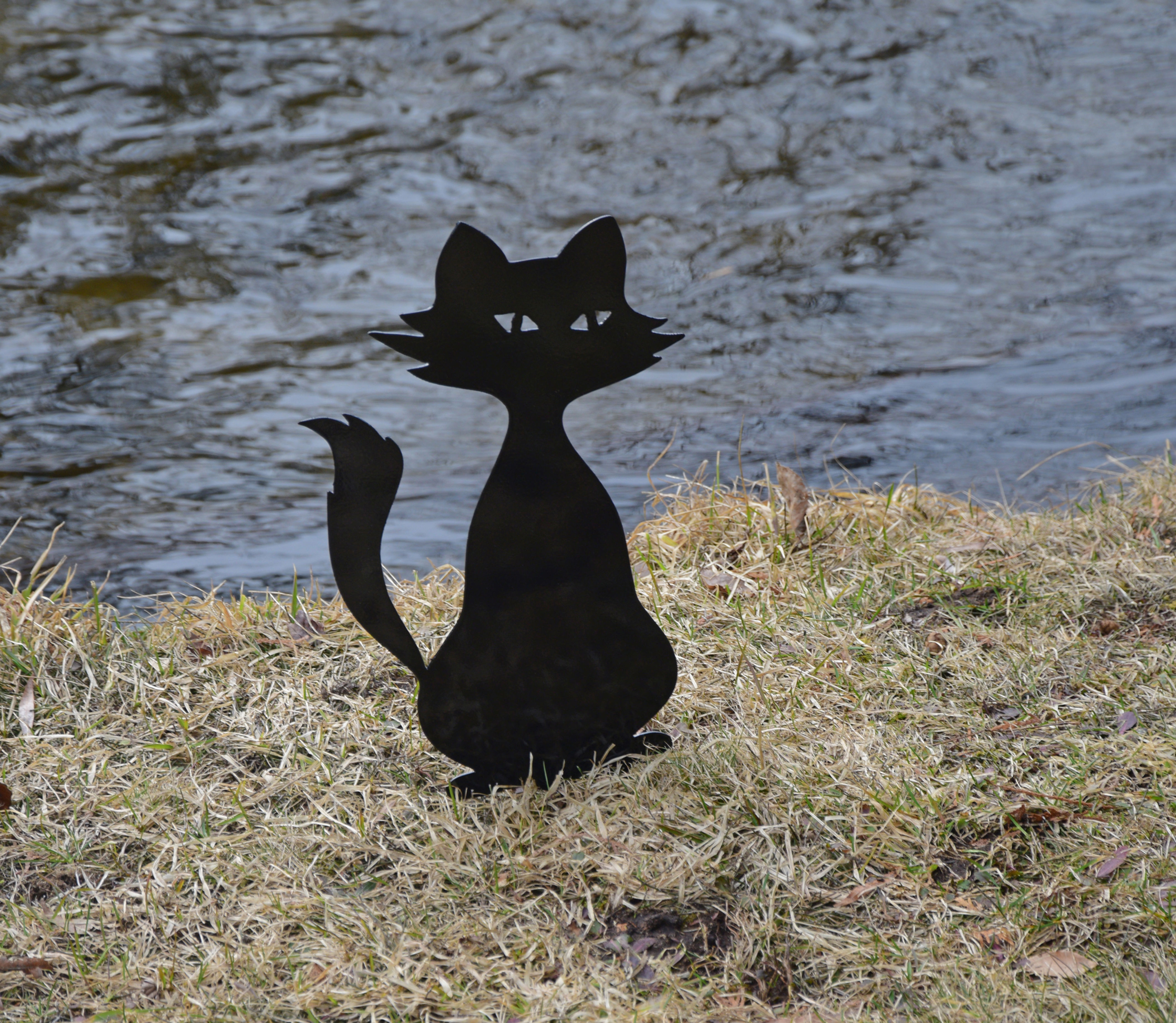 Cat Silhoutte Garden Stake