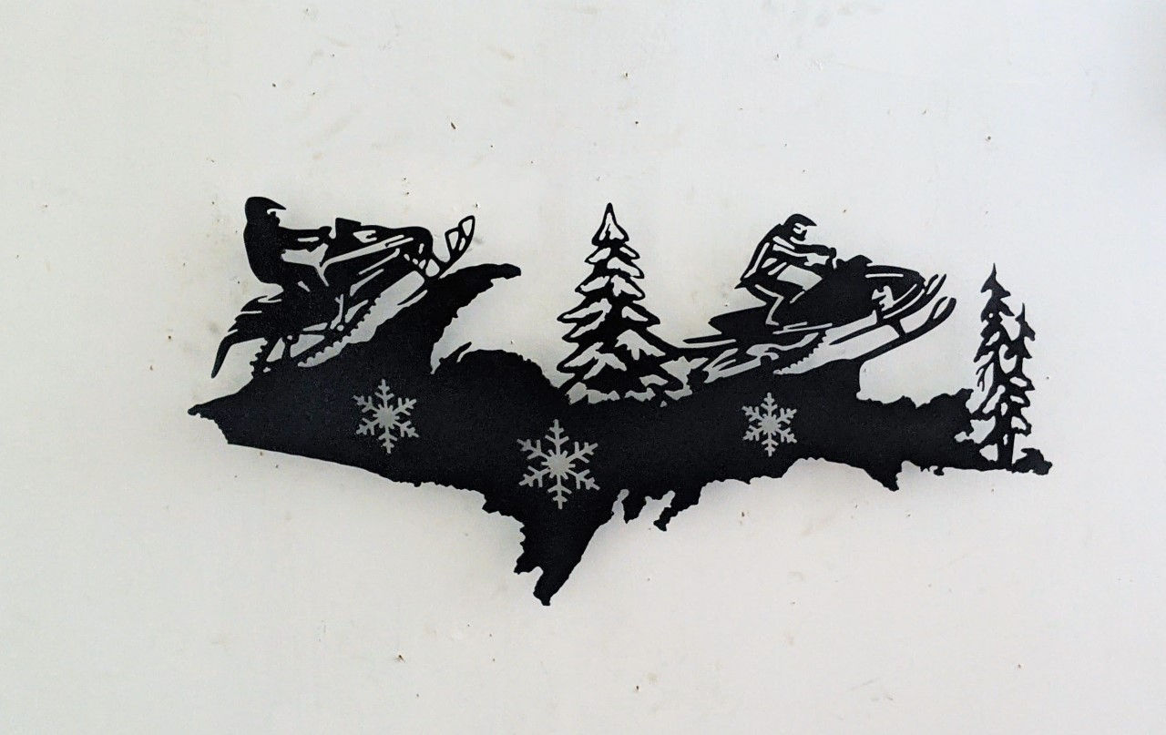 U.P snowmobilers wall hang