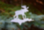 Moose & U.P. Ornament (White)