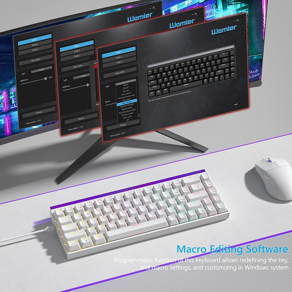 Thumbnail: Womier 60% Percent Mechanical Keyboard with Light Box
