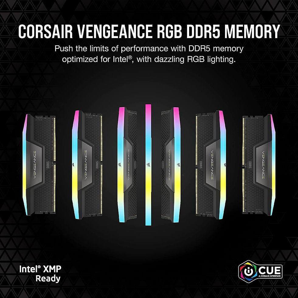 Thumbnail: CORSAIR VENGEANCE RGB DDR5 RAM 32GB (2x16GB) 6400MHz CL36-48-48-104 1.35V