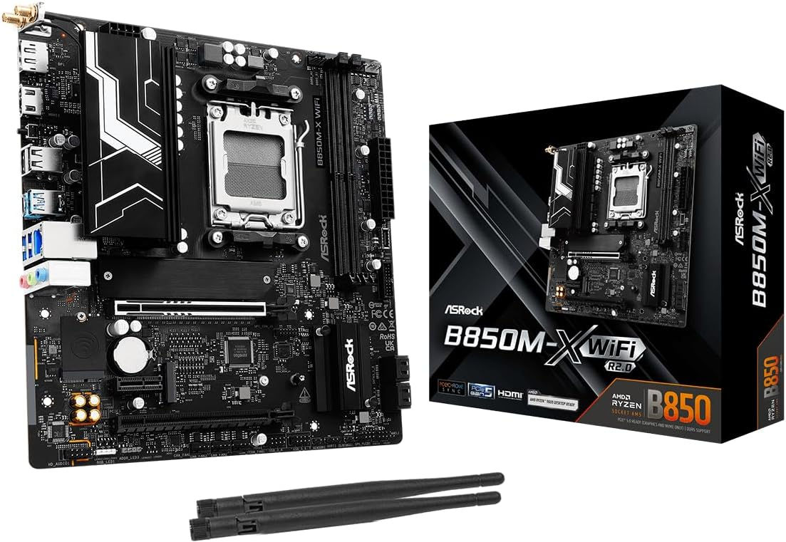 ASRock B850M-X WiFi R2.0 AM5 Micro-ATX Motherboard