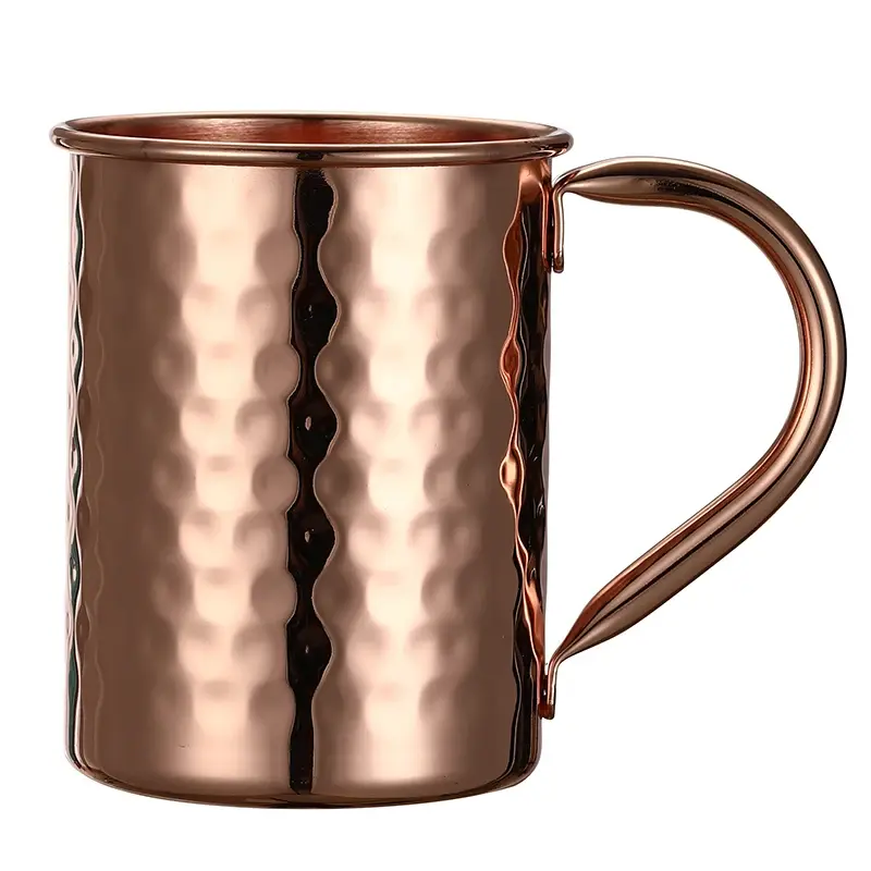 Thumbnail: 400ml 16.0oz 100% Copper Moscow Mule Mug Durable Coppery PURIFY WATER Mugs