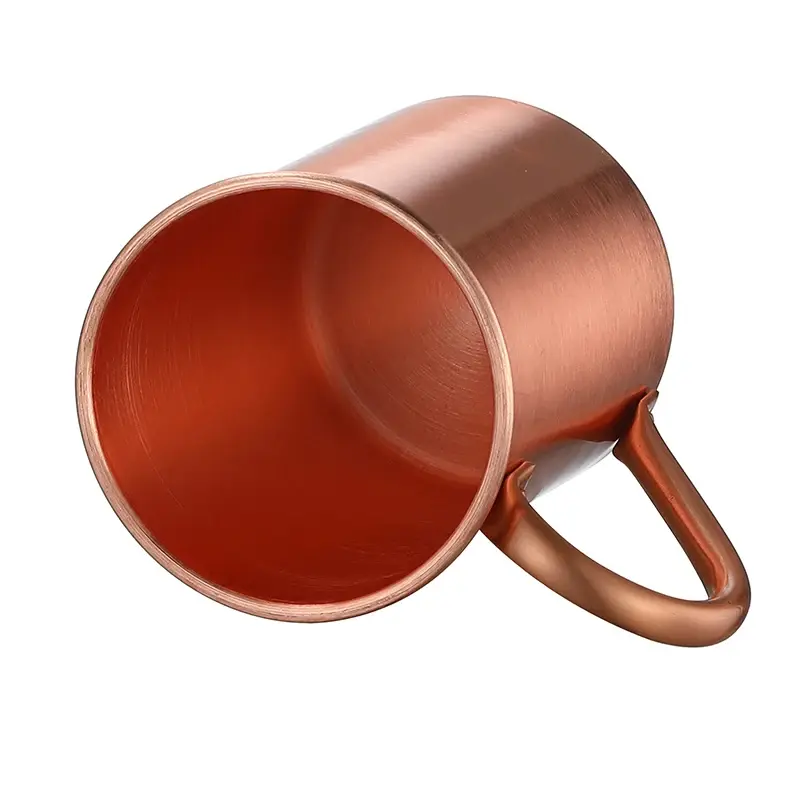 Thumbnail: 400ml 16.0oz 100% Copper Moscow Mule Mug Durable Coppery PURIFY WATER Mugs