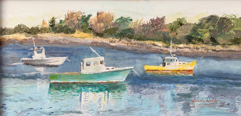 Three Boats Anchored