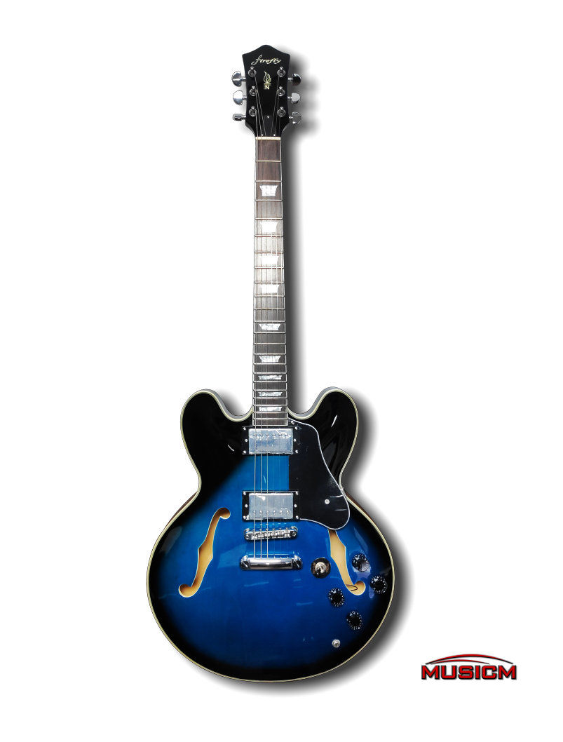 Firefly Electric Jazz Guitar Blue Burst