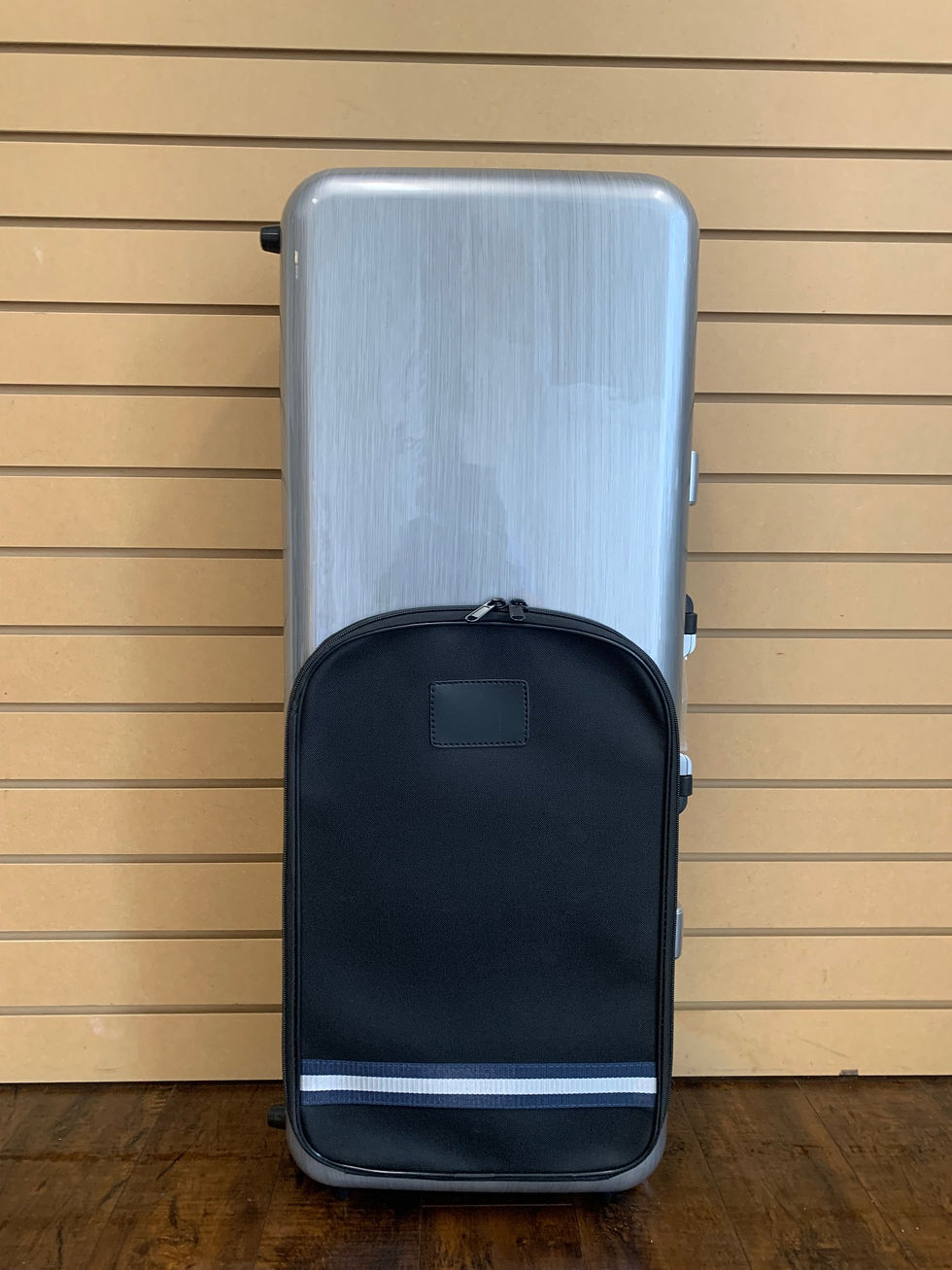 Miniature : Tenor Sax Hard Shell Case with Pocket and Backpack Straps Brushed Aluminum