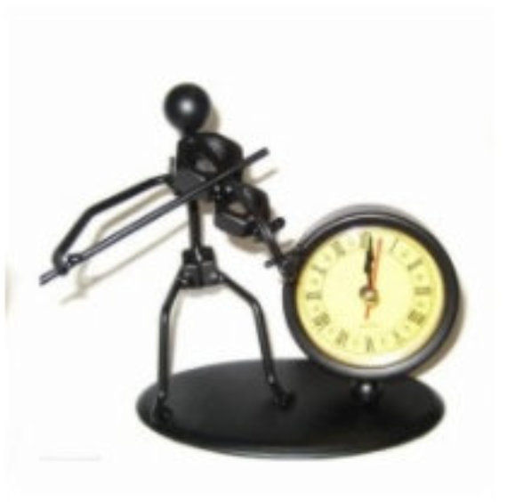Miniature : Steel Figurine with Clock