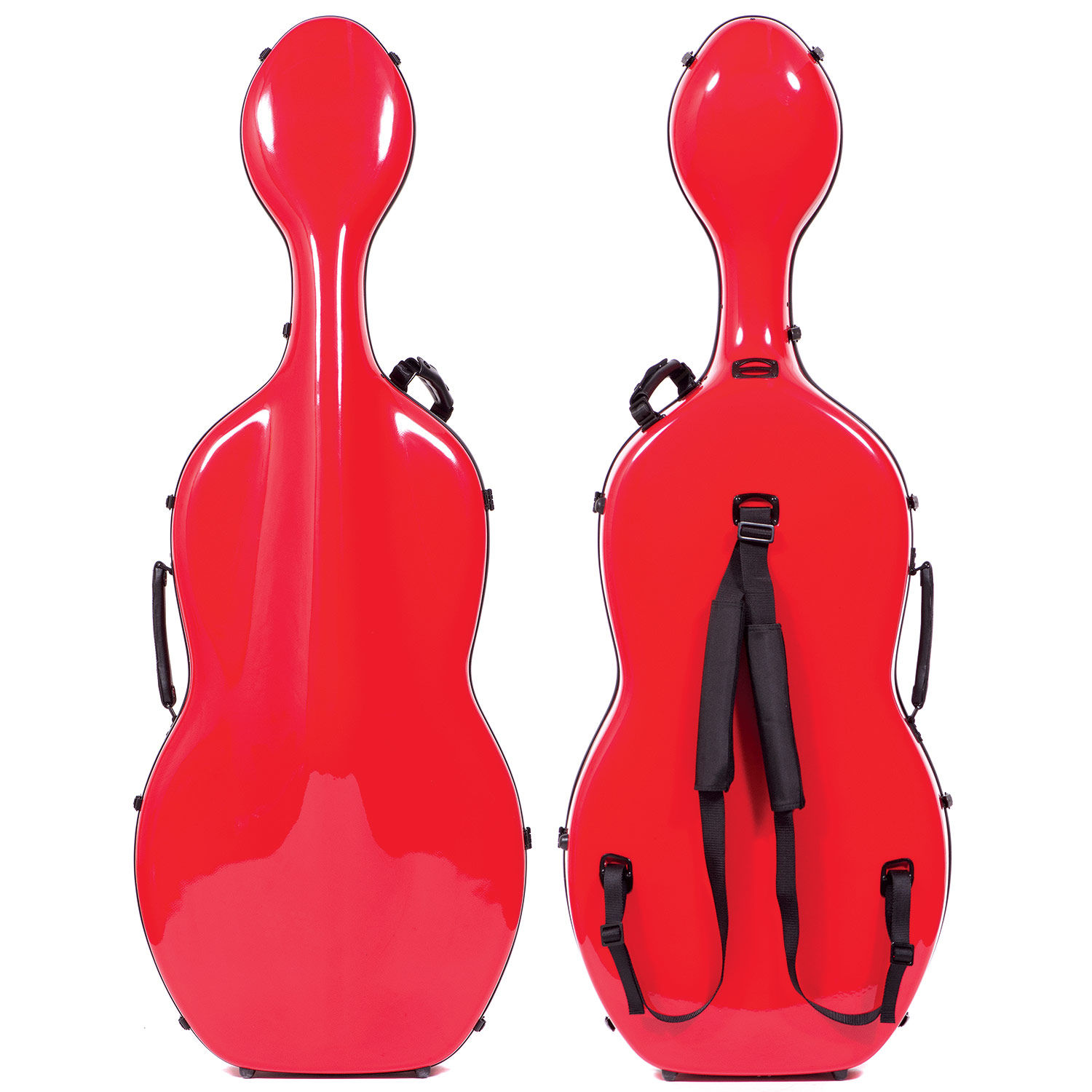 Cello Case Fiber Glass 4/4 Red