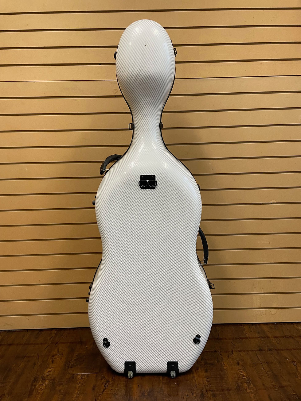 Thumbnail: Carbon Fiber Cello Case 4/4 Full Size White with Straps 7.9 lb Wheels
