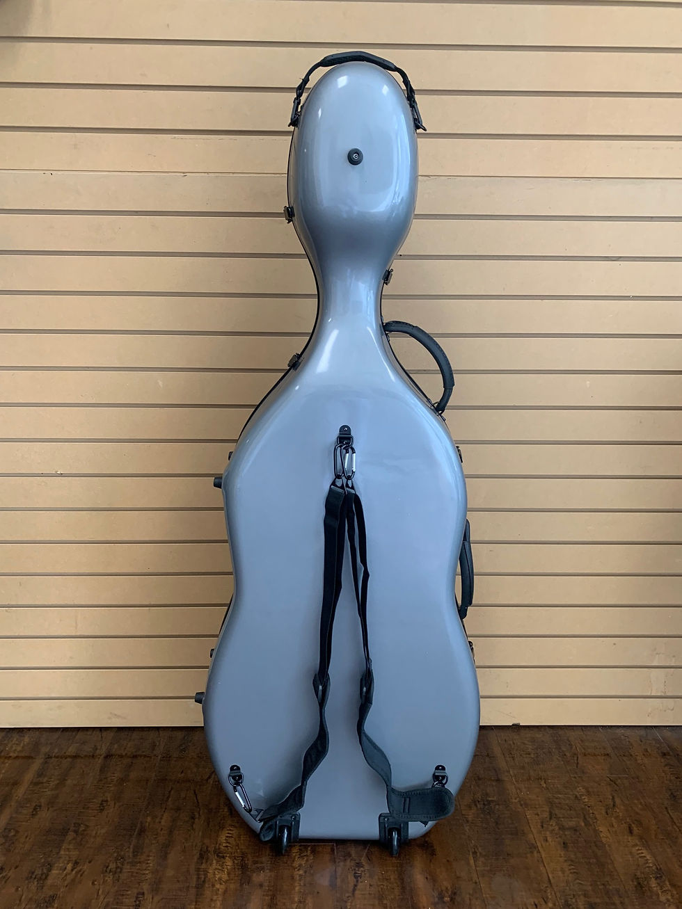 Thumbnail: Cello Case Fiber Glass Full Size 4/4 Grey Silver Glossy Finish