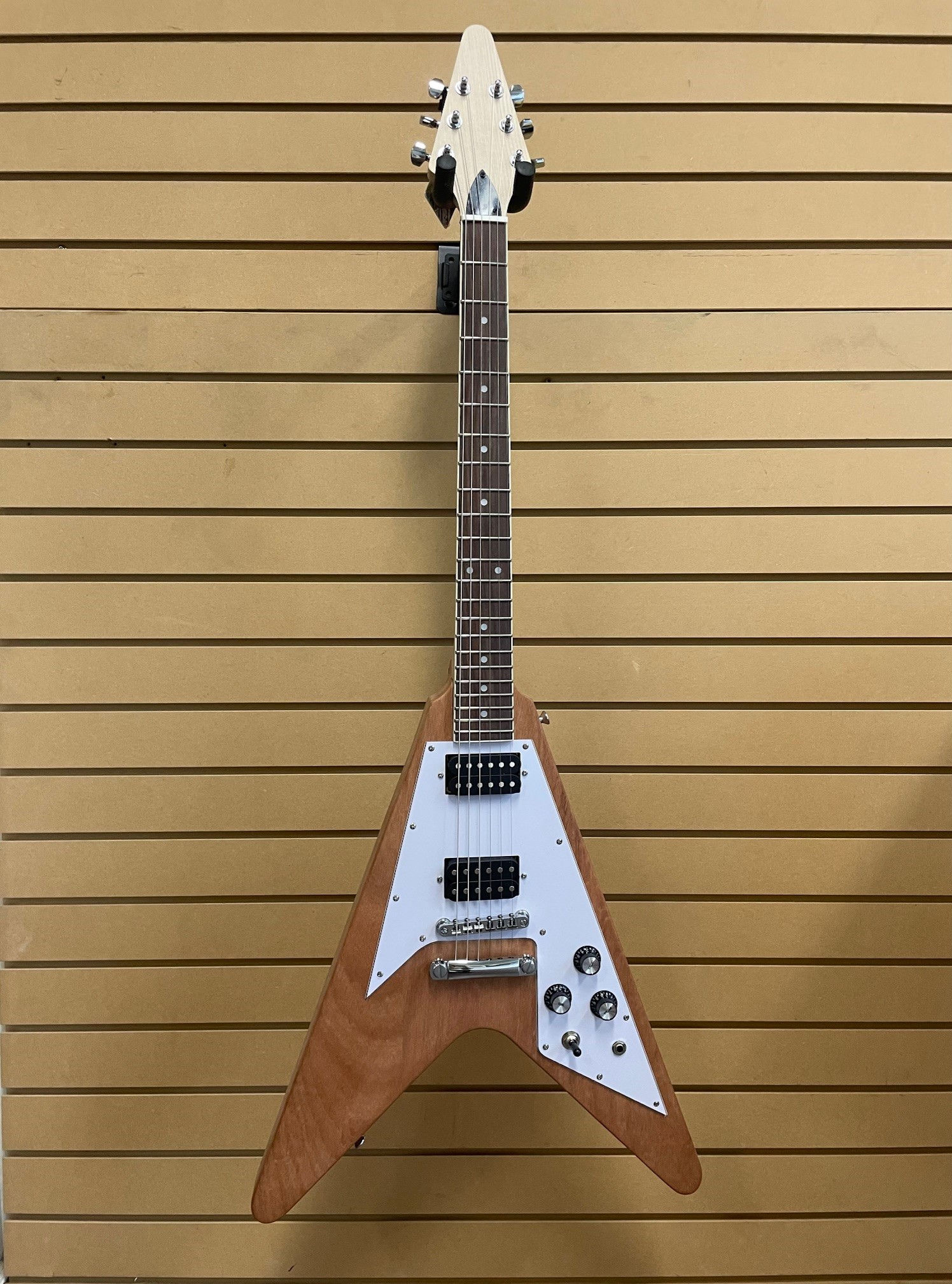 Electric Guitar Flying V Natural