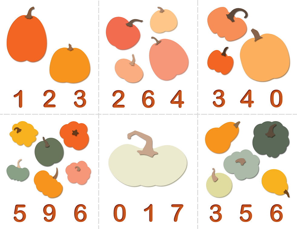 Thumbnail: Pumpkins Bundle - All 7 pumpkins themed printables for only $8!