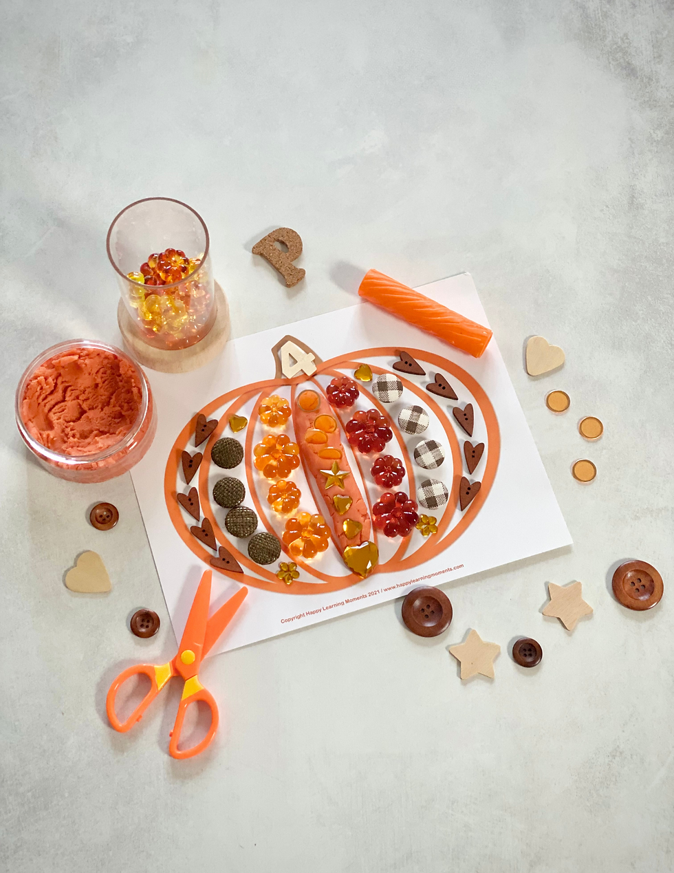 Thumbnail: Pumpkin Playdough & Loose Parts Mat