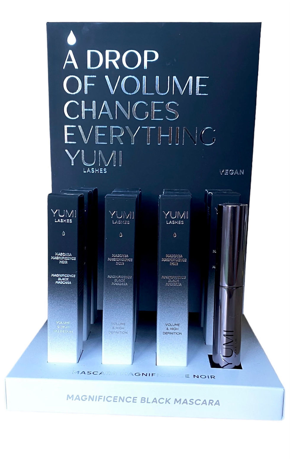 YUMI Magnificence Black Mascara x 12 pcs + Display Stand for Free!!! Save 45%