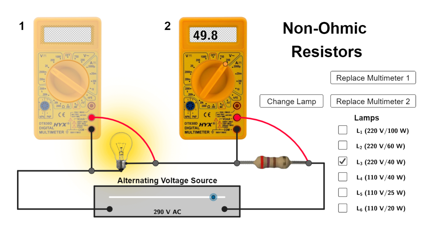 NonOhmic Resistors Virtual Laboratory of Physics UFC