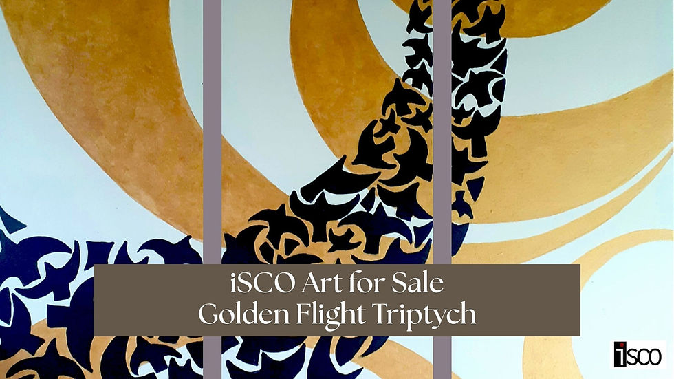 iSCO - Art for Sale - Golden Flight Triptych