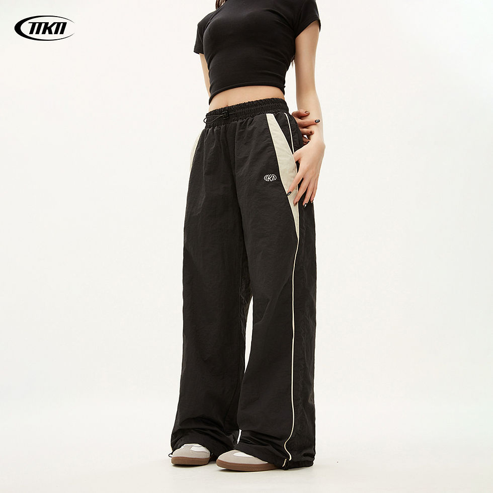 Thumbnail: Women Casual Joggers Pants Fashion Streetwear Oversized Sports Wide Leg Pants Hi