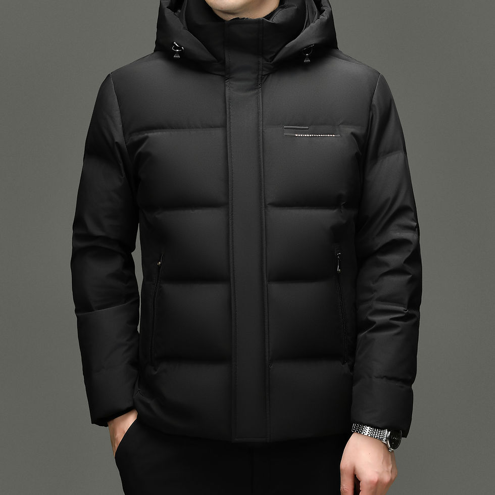 Thumbnail: Real 85% Goose Down Jacket Men 2025 Winter Warm Puffer Coat Luxury Hood Thermal 