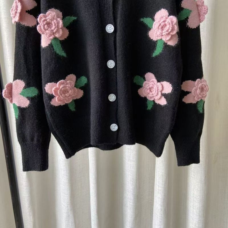 Thumbnail: Casual Sweater Female 2023 Cardigan Women Sweater Loose Outer Coat Long Sleeve 3