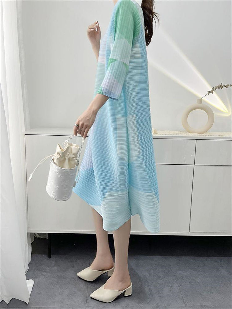 Thumbnail: Womens Dresses Evening Dresses New Beautiful Printed Pleated Dress Summer age Pl