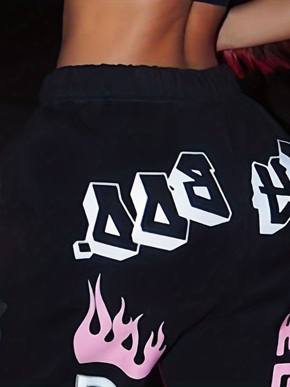 Thumbnail: [Plus Size Sweater Pants] Plus Size Women's TB5553 Elastic Waist Sports Sweater 