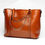Thumbnail: Women Casual Tote Genuine Leather Handbag Bag Fashion Vintage Large Shopping Bag