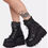 Thumbnail: 2024 New Design Women Punk Gothic Motorcycle Boots Platform Chunky High Heel Ank