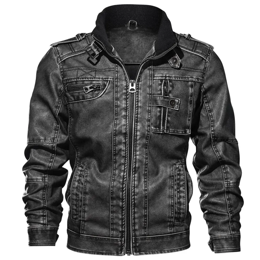 Mens Leather Jackets High Quality Classic Motorcycle Jacket Male Plus faux leath