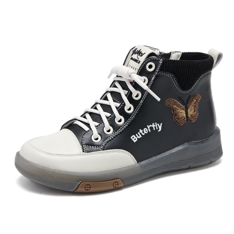 Thumbnail: 2025 Fashion Women Boots Genuine Leather White Ankle Boots Female Casual Sneaker