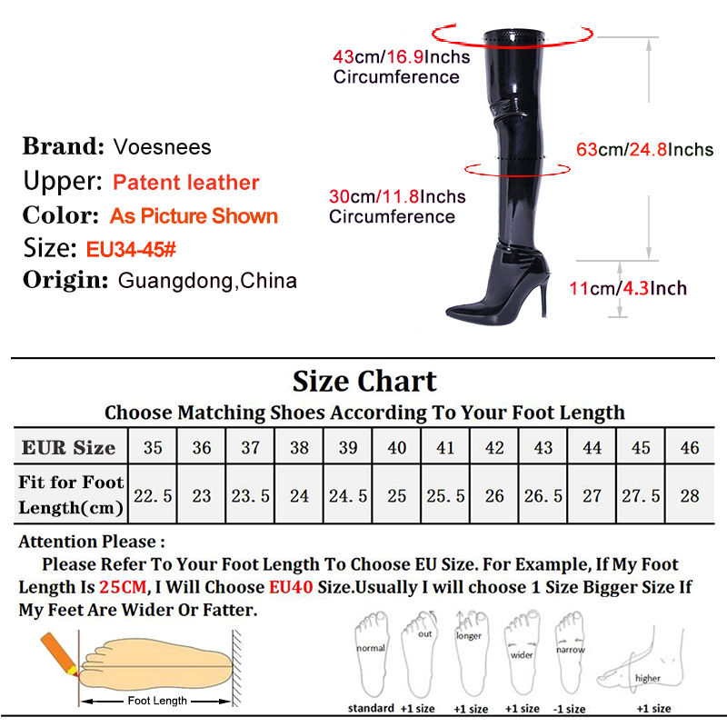 Thumbnail: Black Long Boots For Women Sexy Stiletto Over-the-knee Strippers Shoes Club Poin