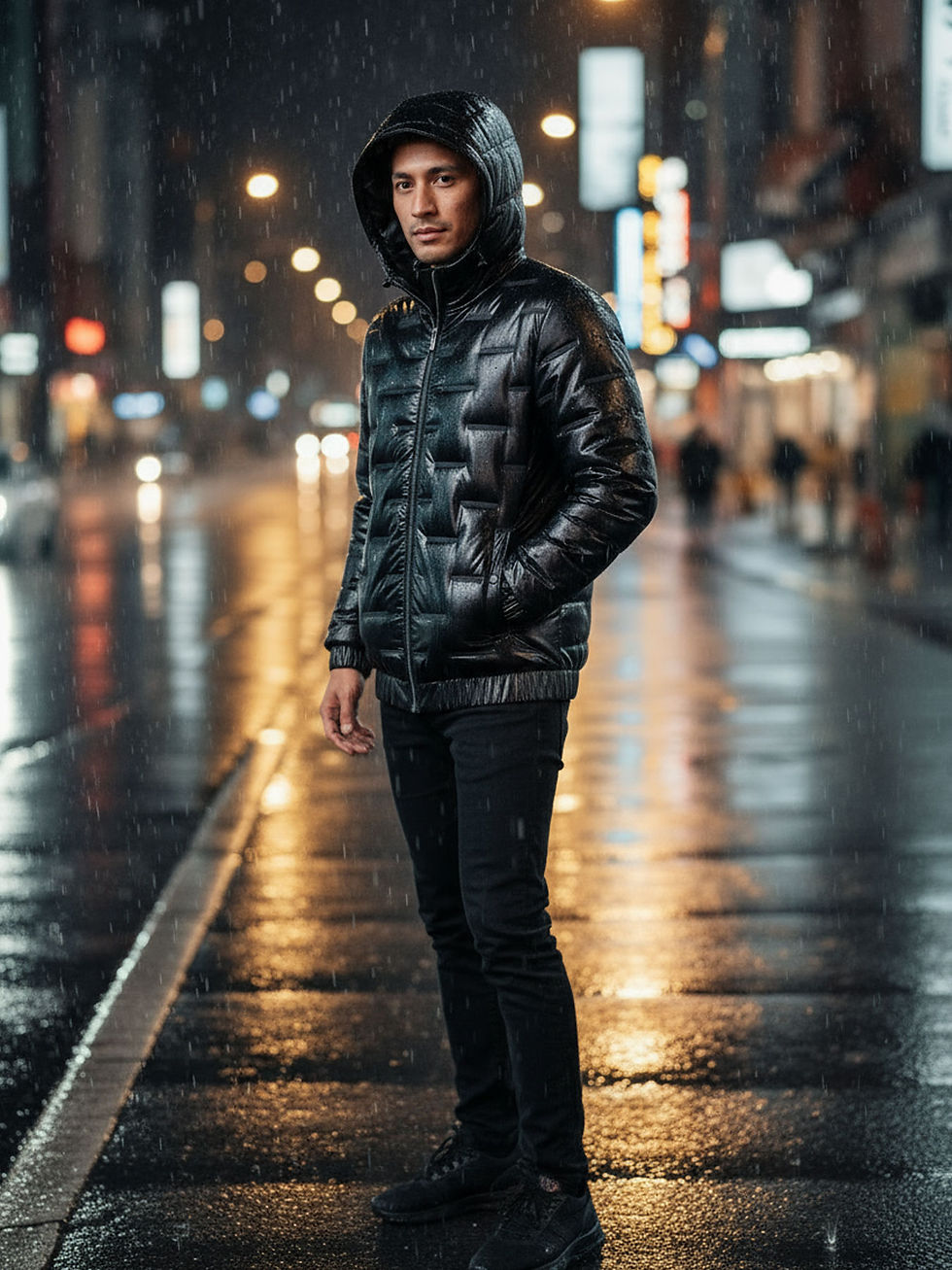 Thumbnail: Men's Winter Hooded Casual Cotton Jacket Suitable for Outdoor Sports and Leisure
