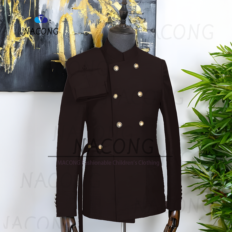 Thumbnail: Mens Suit Double Breasted Two Piece Suit Formal Jacket Pants Party Wedding Mens 