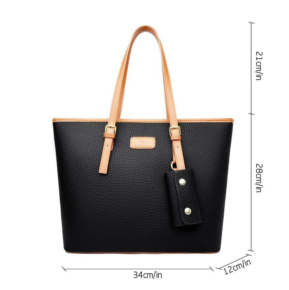 Thumbnail: Genuine Brand High Quality Leather Casual Tote Luxury Handbags Women Bags Design