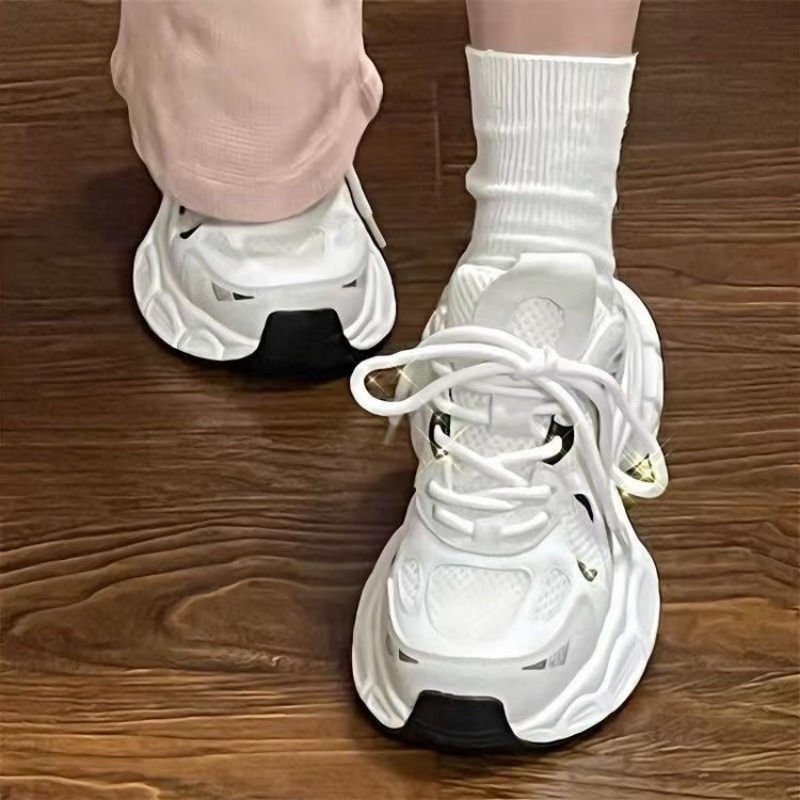 Thumbnail: sneakers women trends 2024 summer Sneakers White Lace-Up Women's jogging Shoes p