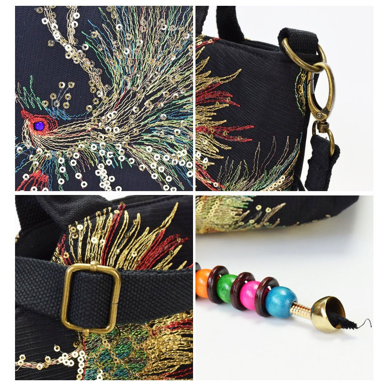 Thumbnail: [Fashion Satchel] Retro Style Wo 'S Embroidered Satchel Bag | Fashion Double Han