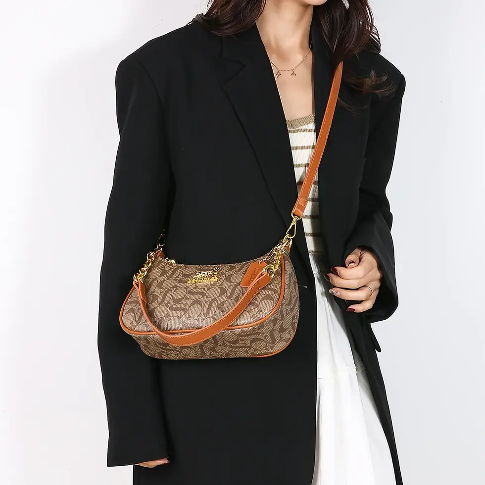Thumbnail: Designer Minimalist Tote Bag - Trendy Crossbody Messenger Purse With Parisian Vi